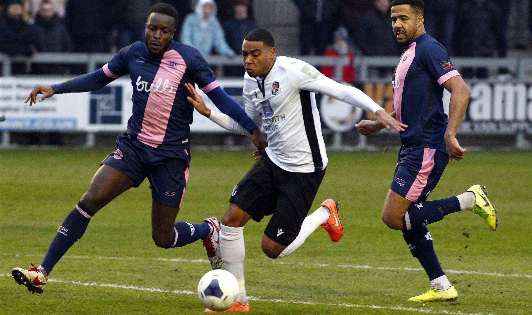 Tyrique Hyde in action for Dartford during the 2019/20 campaign. Picture: Sean Aidan
