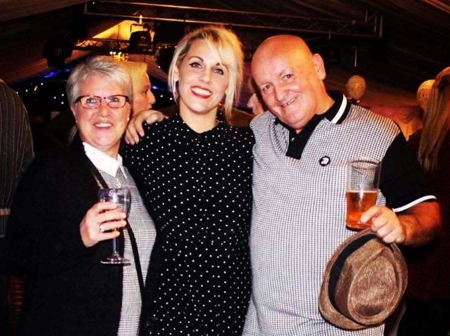 Andy Betts with wife Lesley and daughter Laura