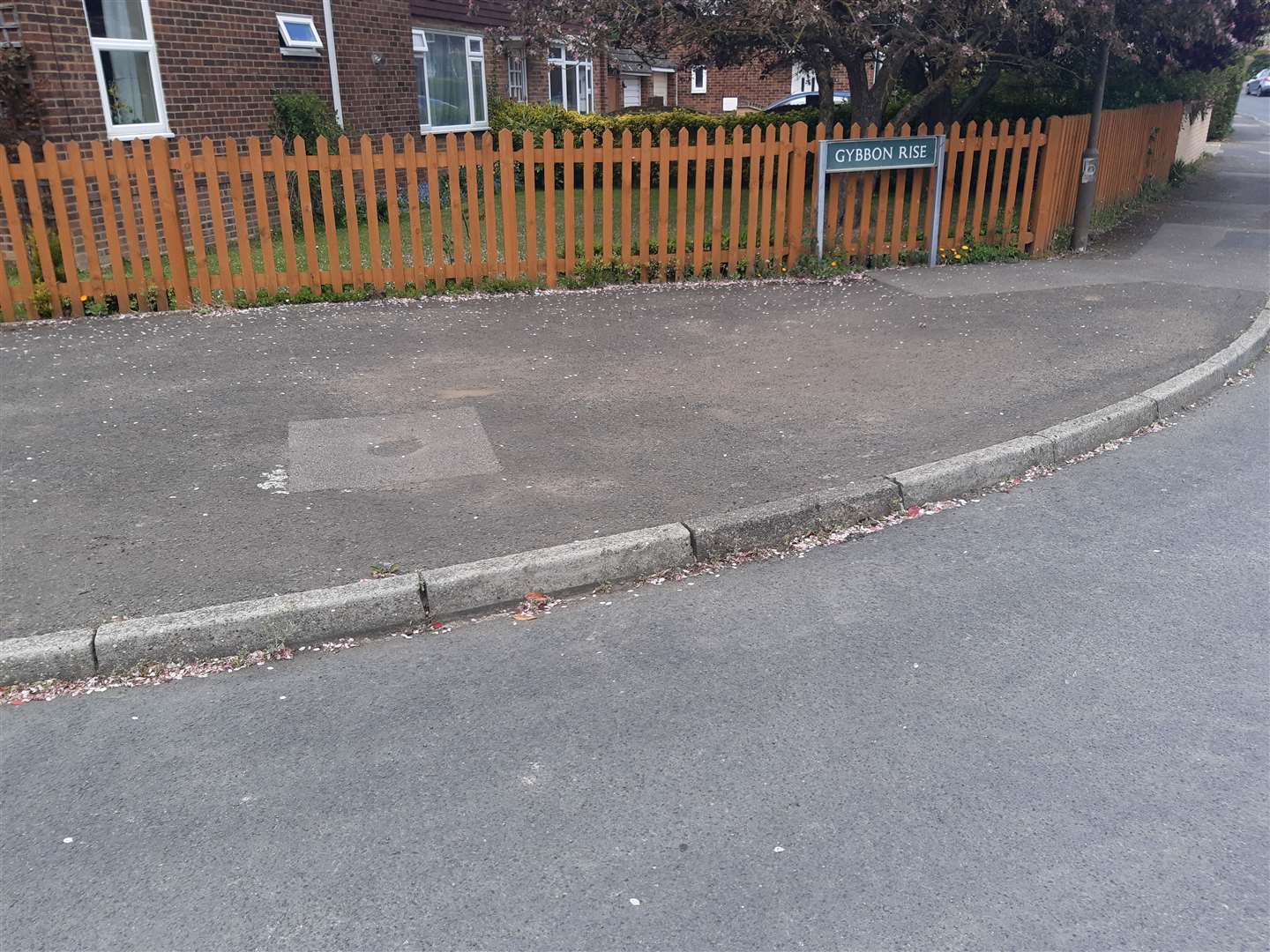 One of the many junctions without a dropped kerb