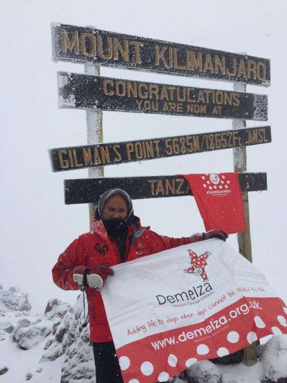 Sanjay Raval at the summit of Kilimanjaro