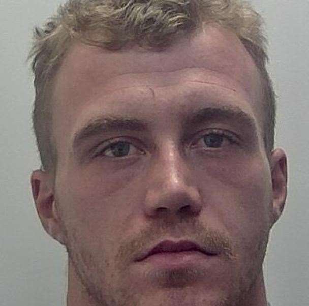 Reid Gawler, from Canterbury, stabbed his girlfriend in the neck. Picture: Kent Police
