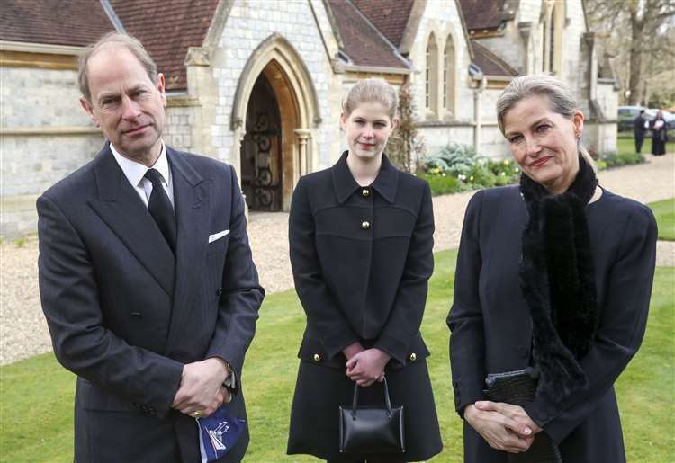 The Earl and Countess of Wessex, with their daughter Lady Louise Windsor. Picture: Steve Parsons/PA