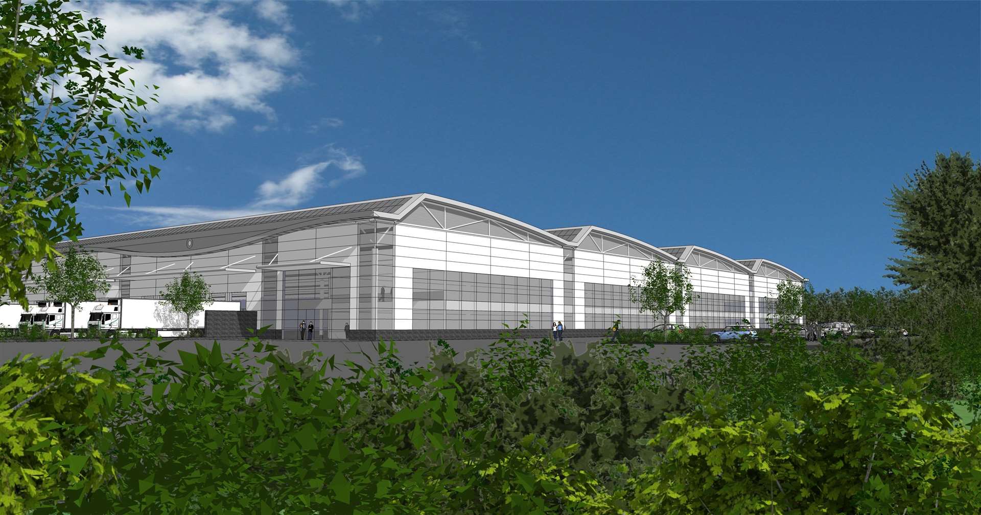 The MOJO site was previously set to become an industrial estate. Pictured is a CGI of how the estate was planned to look