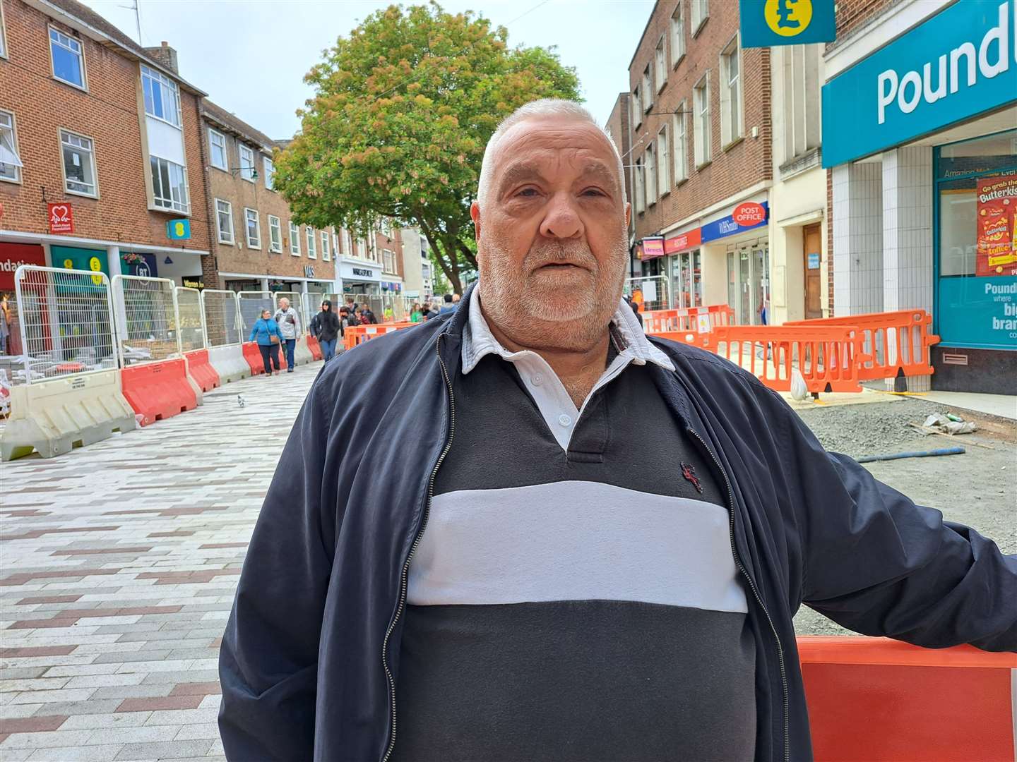 Brian Irving, 71, said that although the new pavement looks a mess at the moment he hopes that it will look better once complete