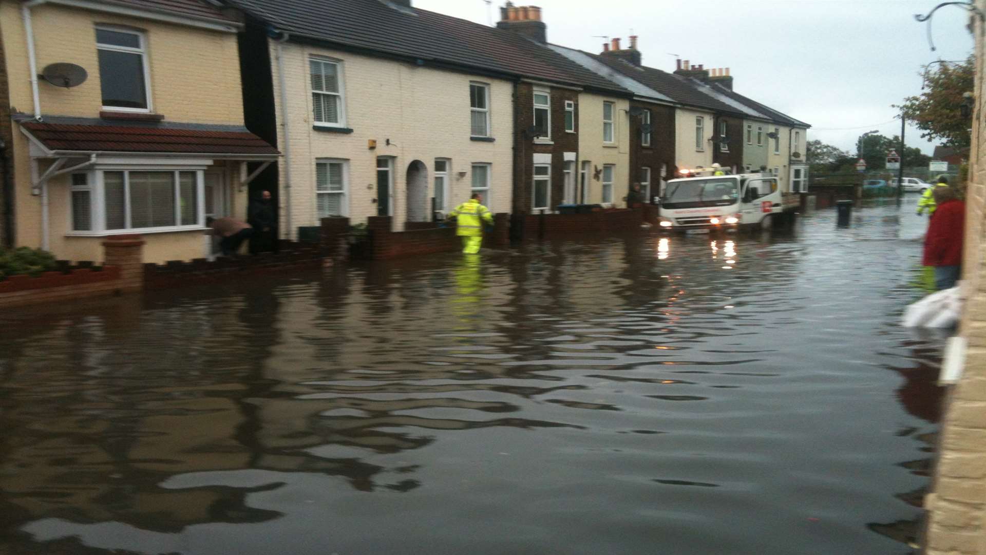 This picture taken by Nick Cavell shows Albert Road's flooding when heavy rain falls.