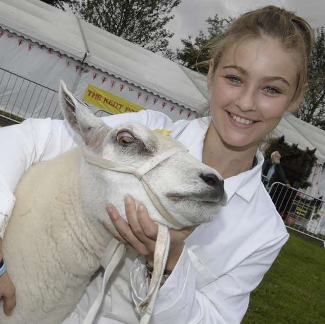 Ella Woodcock with sheep Roxanna at last year's Kent County Show