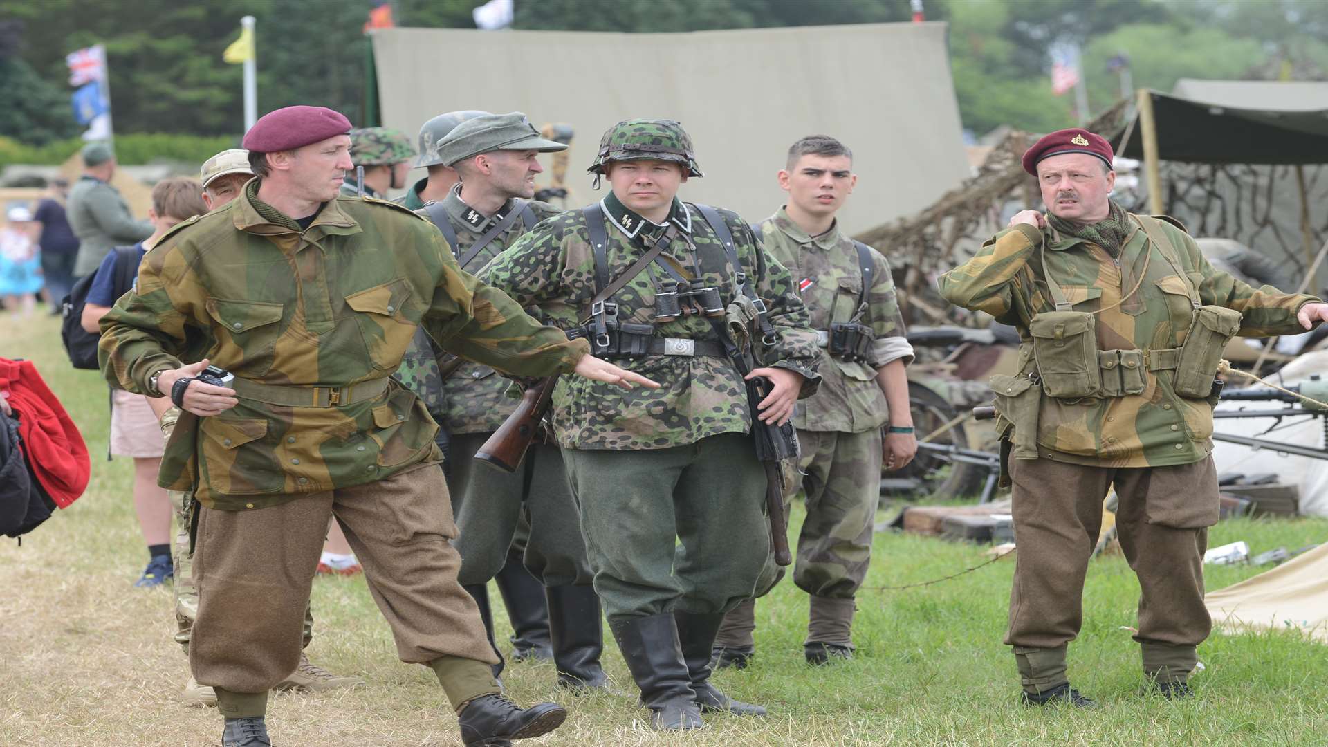 A general scene from the War and Peace Revival at Folkestone Racecourse.