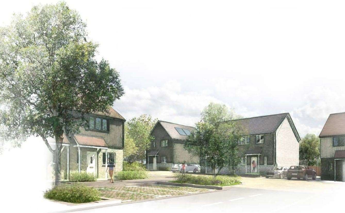 An artist's impression of how part of the 36-home development off Warden Road, Eastchurch, could look. Picture: Calyx Architecture