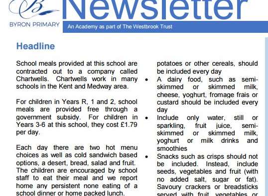 The Byron school newsletter