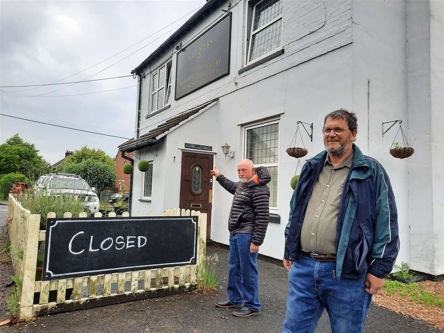 Norman Clark and Dave Henderson were two Petham parish councillors looking to take over the Chequers Inn in 2021
