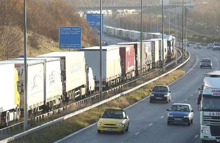 A frequent sight on Kent's M20. Picture: GARY BROWNE