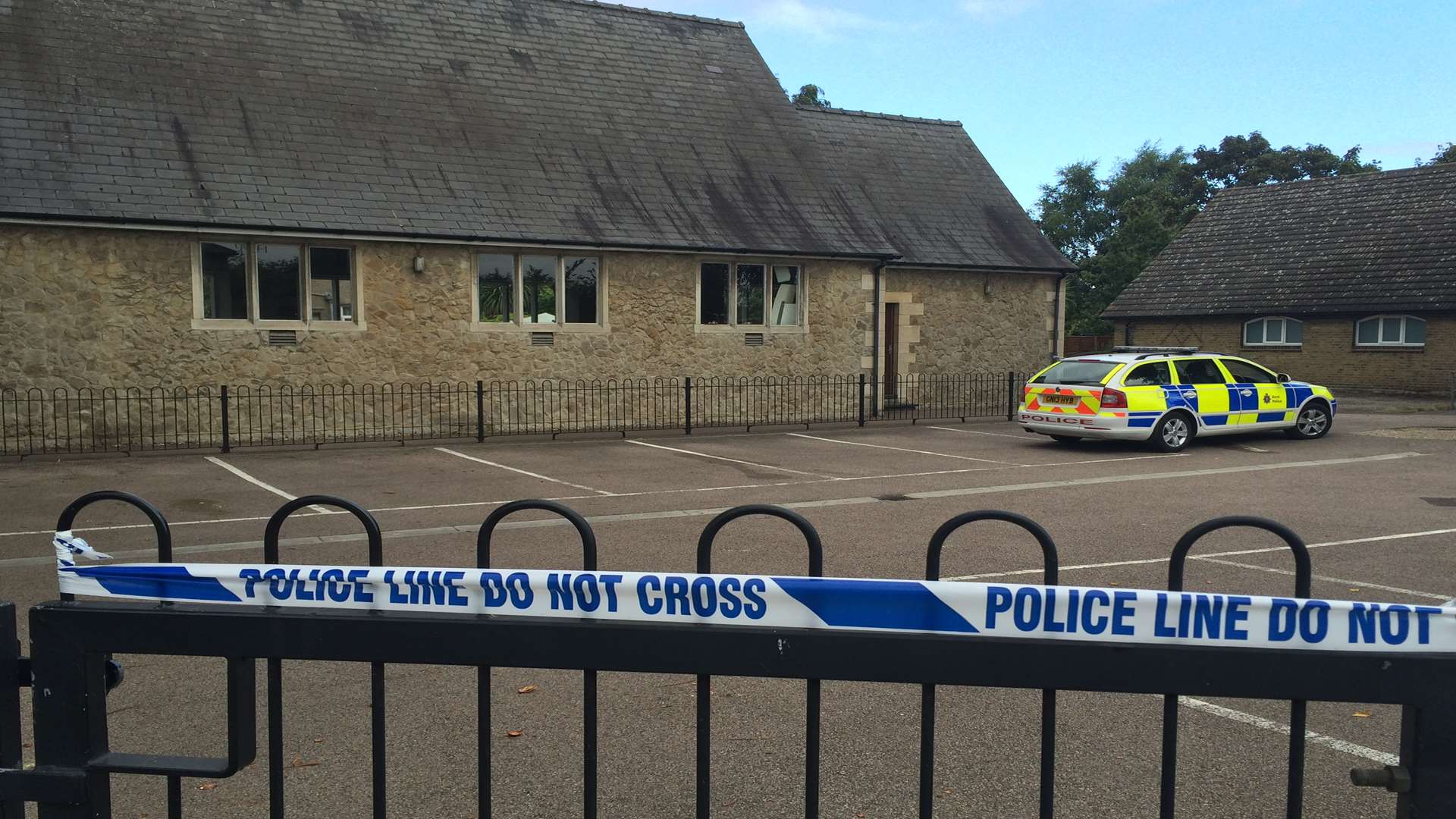 Police are investigating the cause of the church hall blaze