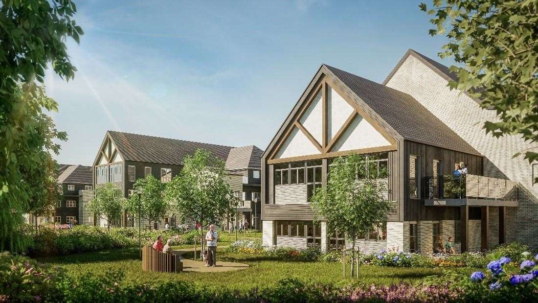 A CGI of how the retirement village in West Malling could look. Picture: Retirement Villages Group