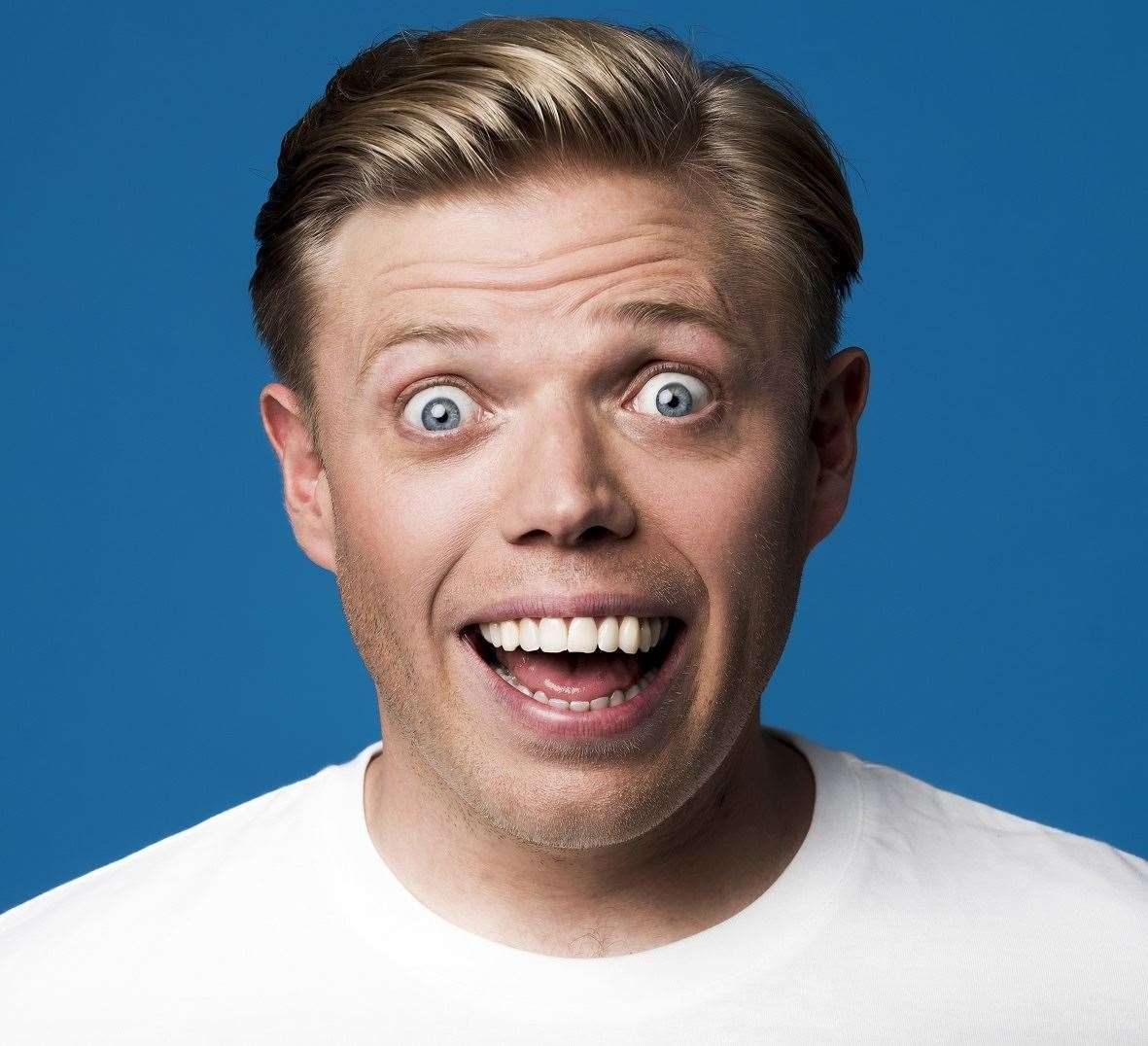 Rob Beckett (pictured) and Josh Widdicombe both have two young children with their partners. Picture: Matt Crockett