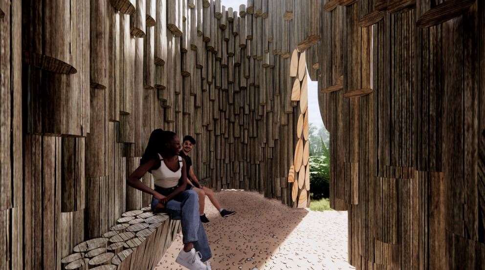 The new sculpture is planned to become a site for reflection on the North Down Way near Canterbury