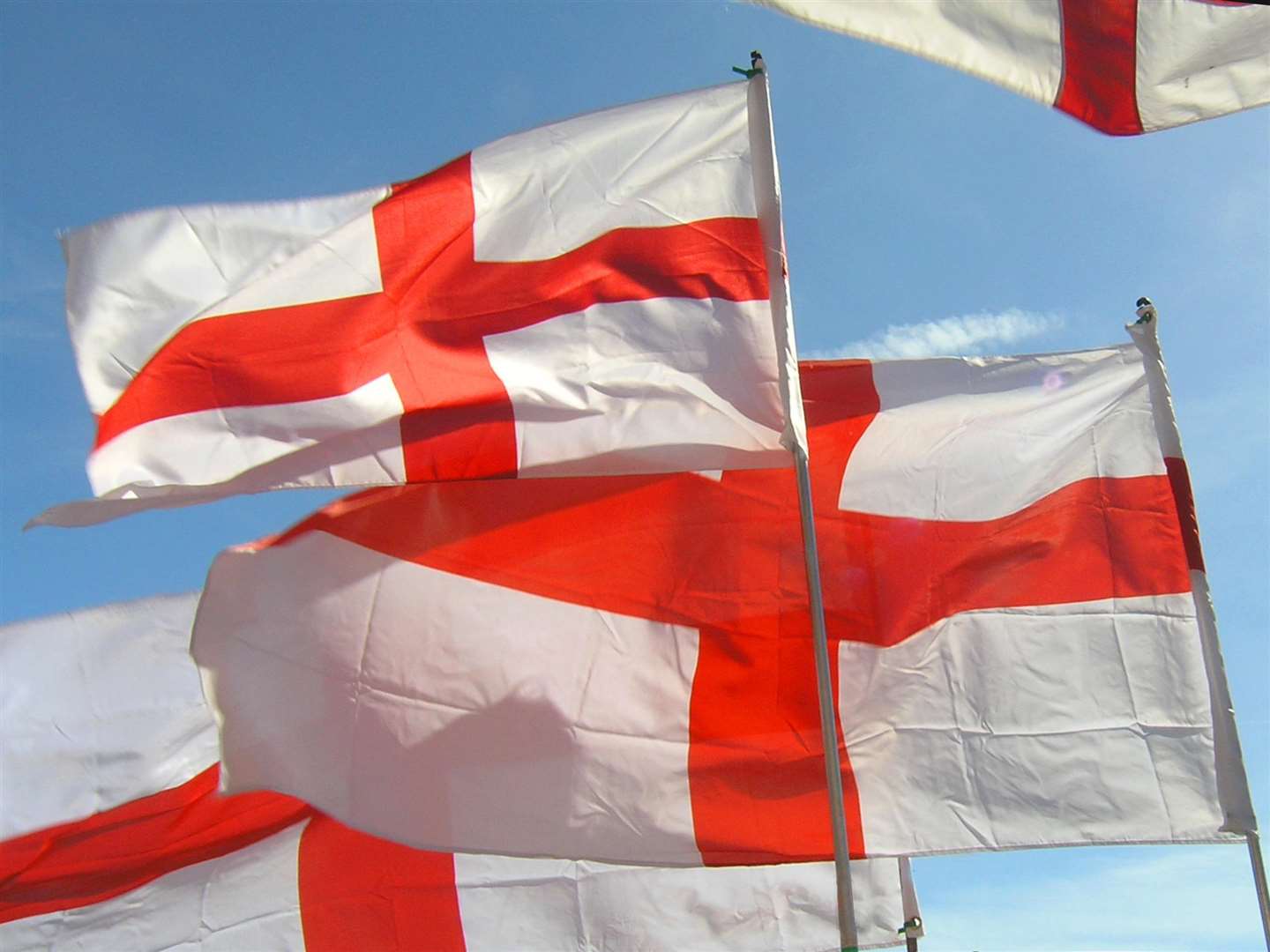 Close up of the English flag, square image (2390981)