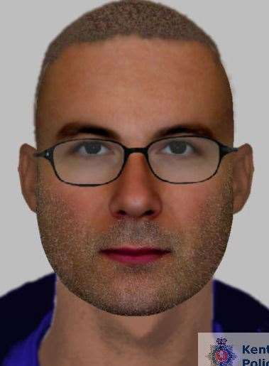 Police have released this CG image as they search for a man who indecently exposed himself at Leybourne Lakes Picture: Kent Police