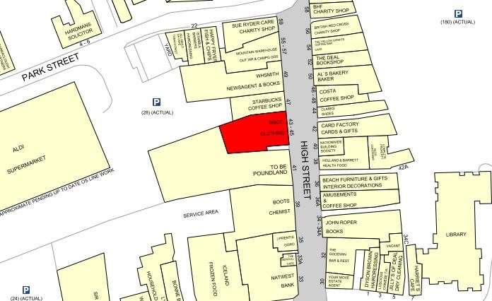 The street plan gives a clue to the future of the former Marks and Spencer store in Deal. Picture SmithPrice RRG