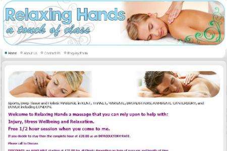 Website for Relaxing Hands, run by gigolo ex-teacher Tim Blake-Bowell