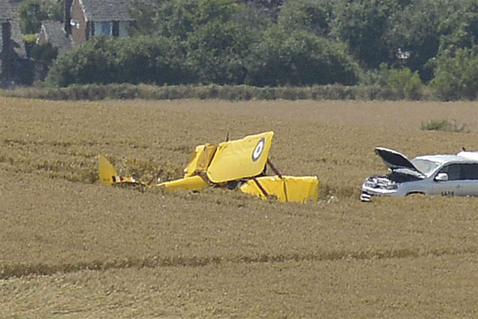 The plane came down in Postling, near Hythe. Picture: Paul Amos
