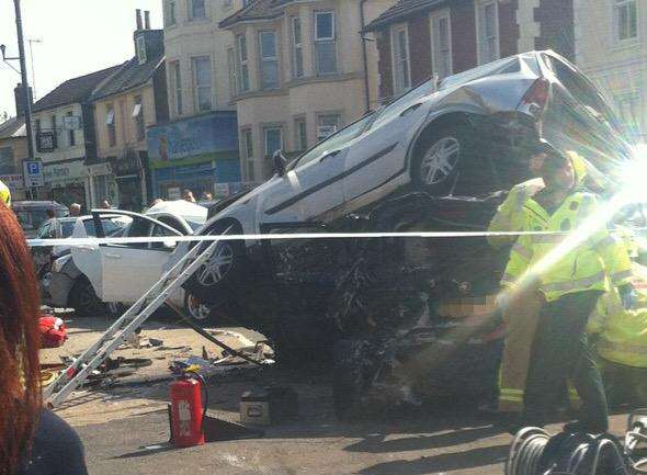 At least thirteen vehicles were involved in the serious crash on London Road, Southborough.