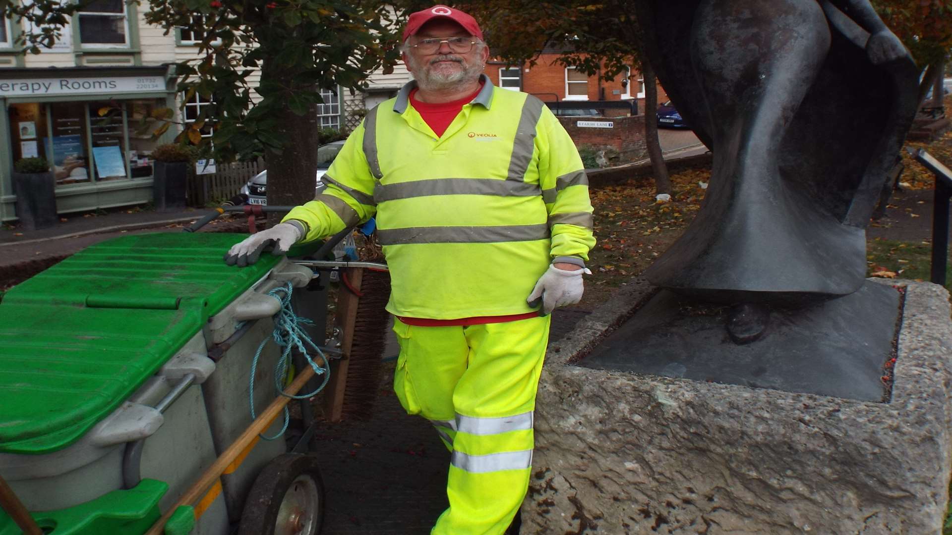Unsung hero Clive Mitson keeps West Malling's streets clean come rain or shine