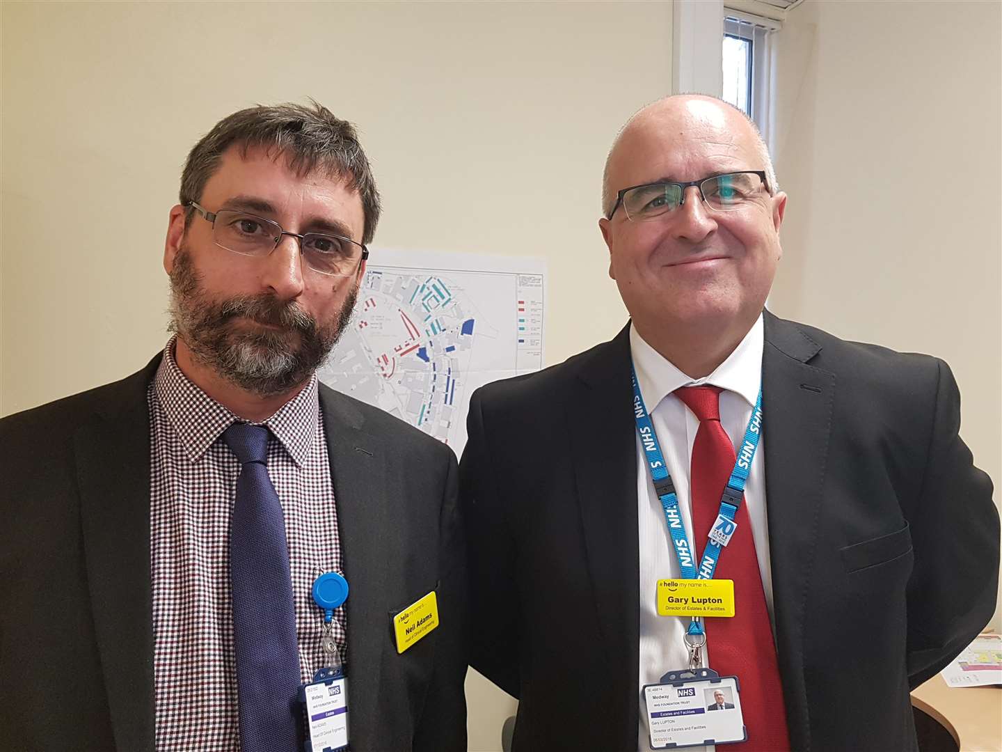 Neil Adams, head of clinical engineering,and Gary Lupton, director of estates and facilities, from Medway Hospital (4096830)
