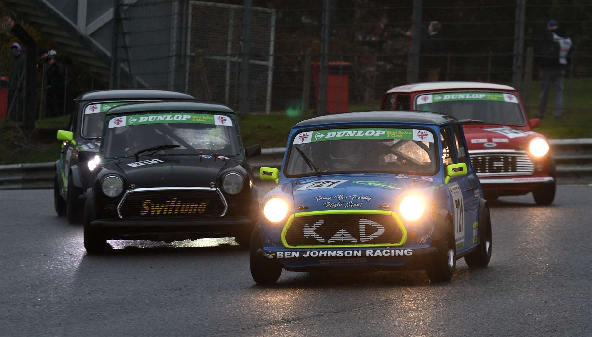Ben Johnson (721), from Tunbridge Wells, finished a best of fifth in class in the Dunlop Mini Winter Challenge in his Mini Se7en