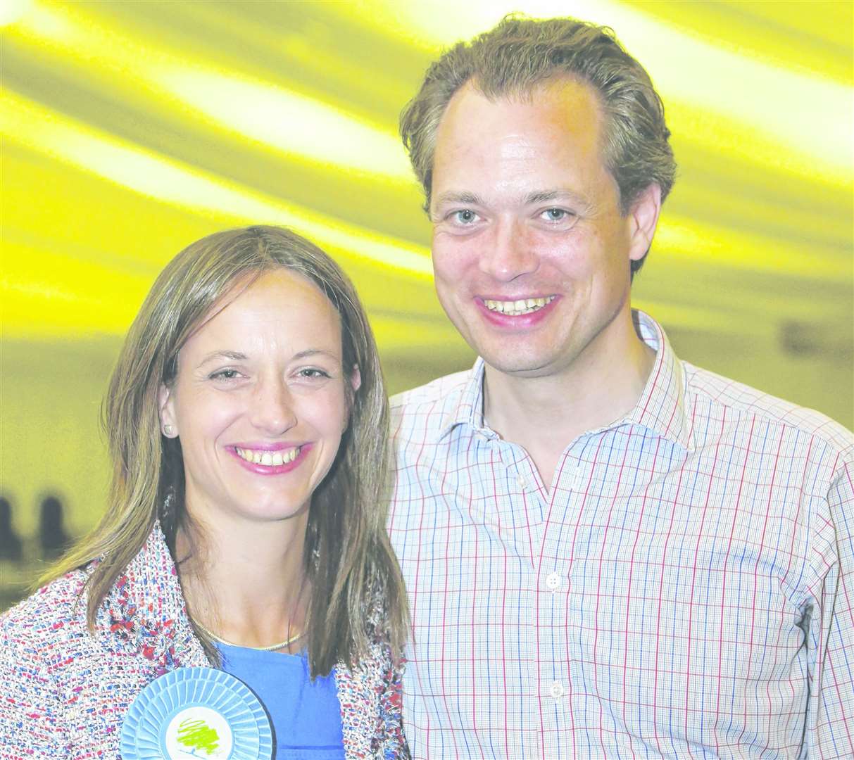 Helen and Marcus Whately at the General Election count in 2017