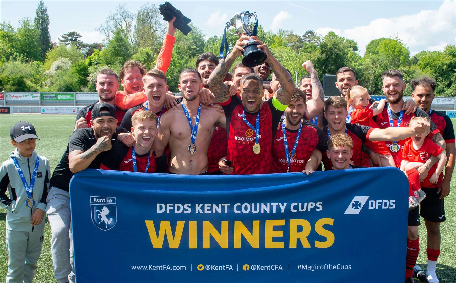 DFDS Junior Cup C Final winners Bocca Juniors celebrate their success. Picture: Ian Scammell/PSP Images