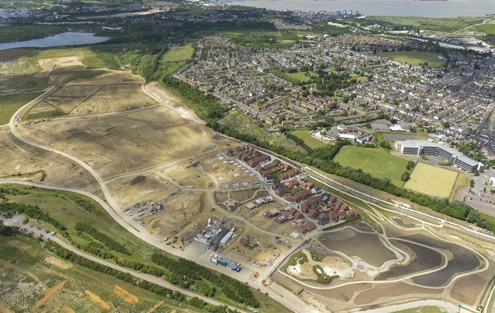 The Eastern Quarry where new homes, schools and amenities are being built at Ebbsfleet Garden City