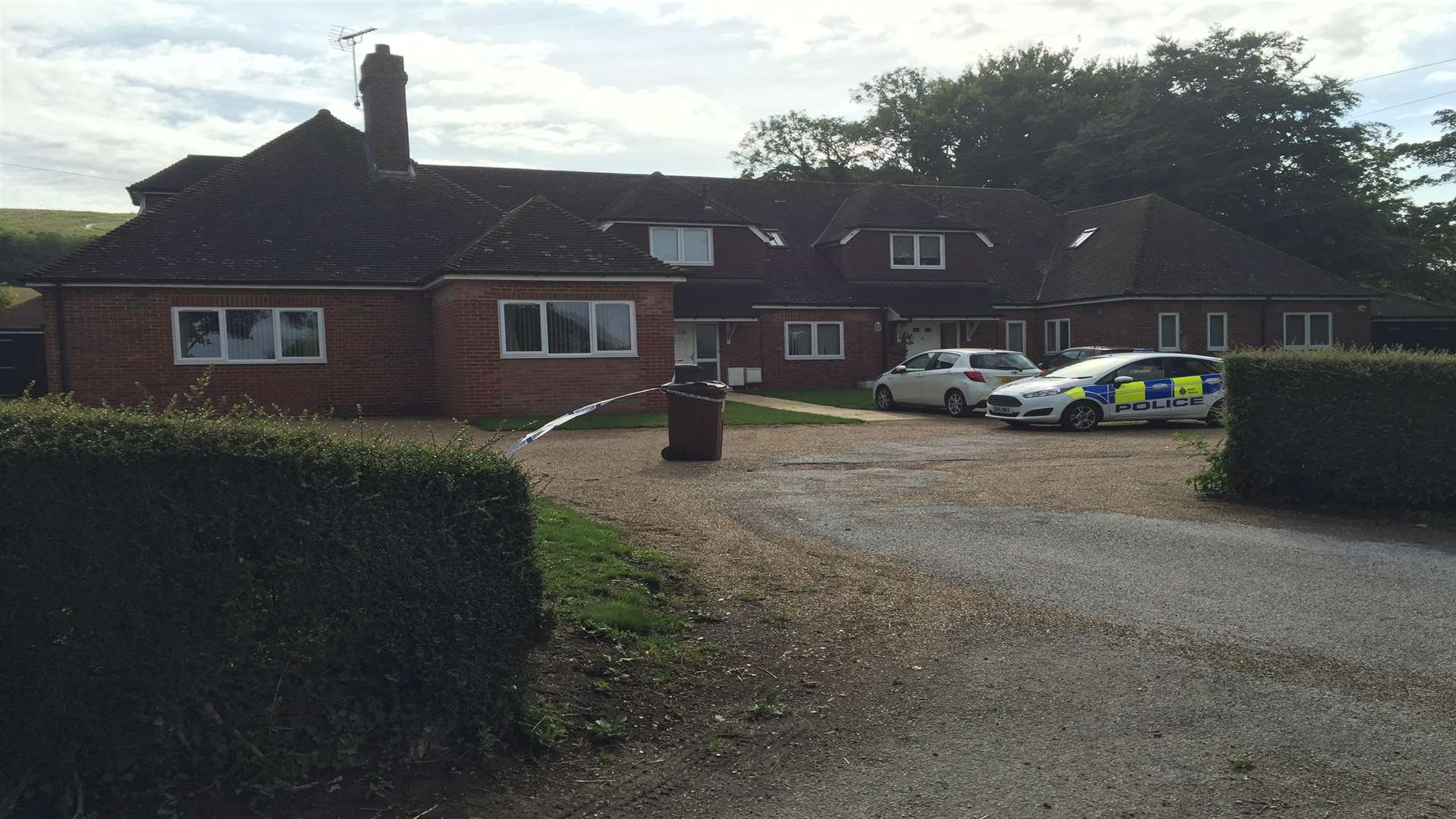 The house has been cordoned off with police tape