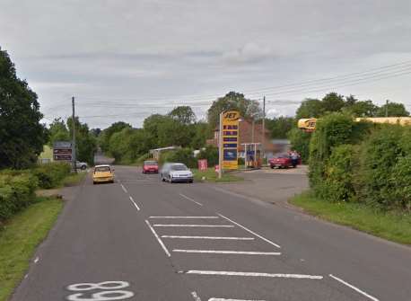 The pig was found near a petrol station on the stretch. Picture: Google