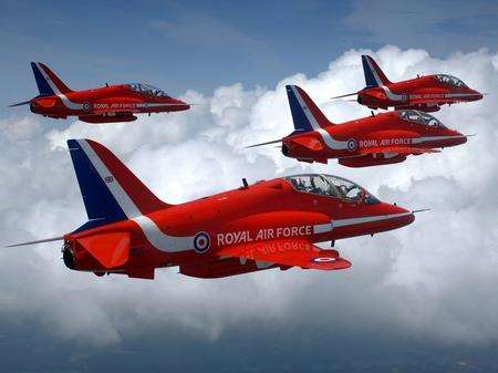 The Red Arrows flying display team will feature in Armed Forces Day this weekend