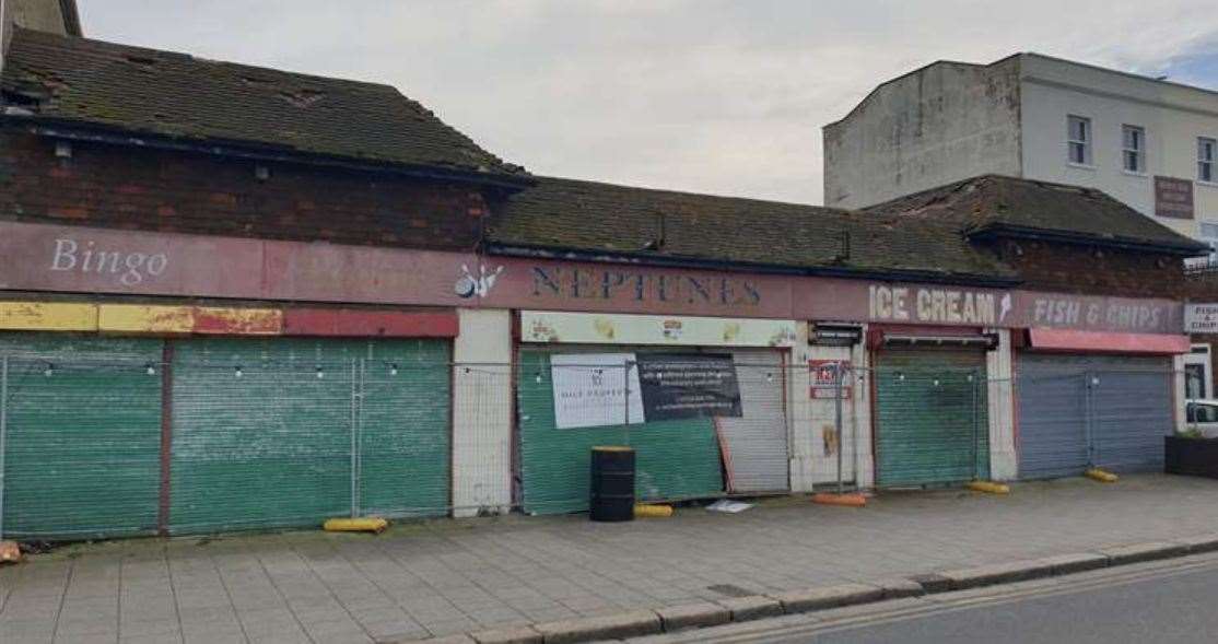 The old Neptune's Amusements site in Central Parade, Herne Bay