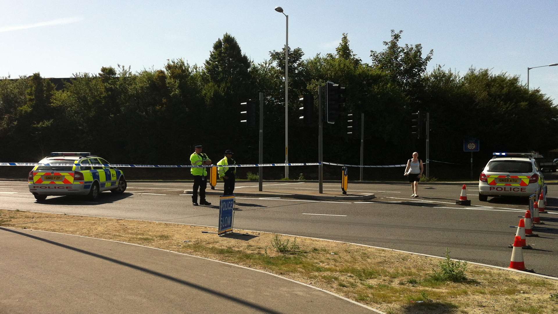 Eurolink Way in Sittingbourne was blocked after the accident