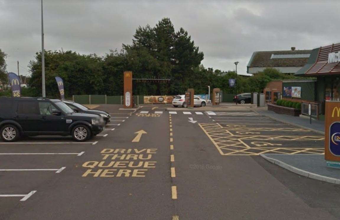 The drive-thru at the Margate Road McDonald's branch. Picture: Google Street View
