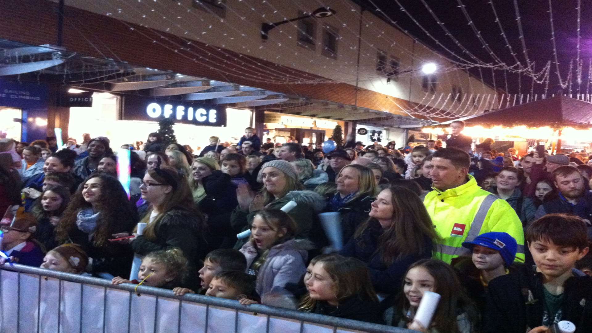 Crowds at Fremlin Walk for the annual Christmas lights switch-on