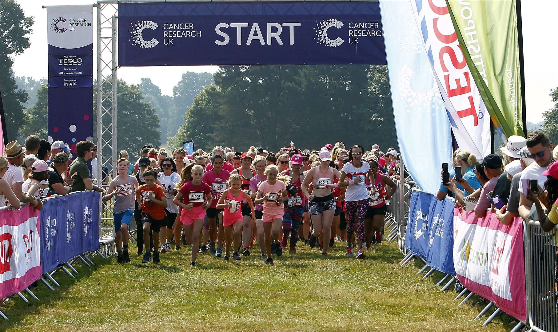 Race For Life at Mote Park in Maidstone. Picture: Sean Aidan