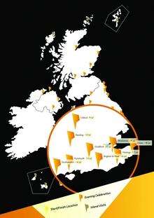 London Olympic torch map