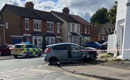 A car has crashed into a house in Milton Street, Maidstone