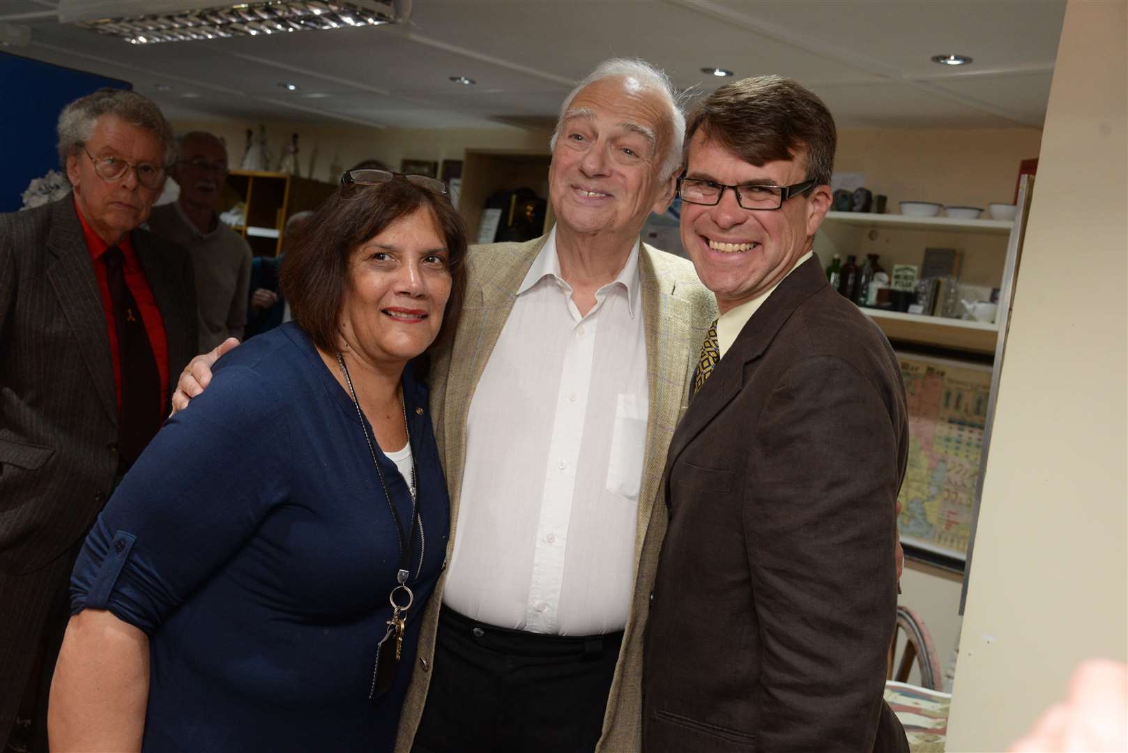 Jenny Hurkett with Dean Caston and Roy Hudd at the Criterion Theatre, Blue Town. Picture: Chris Davey