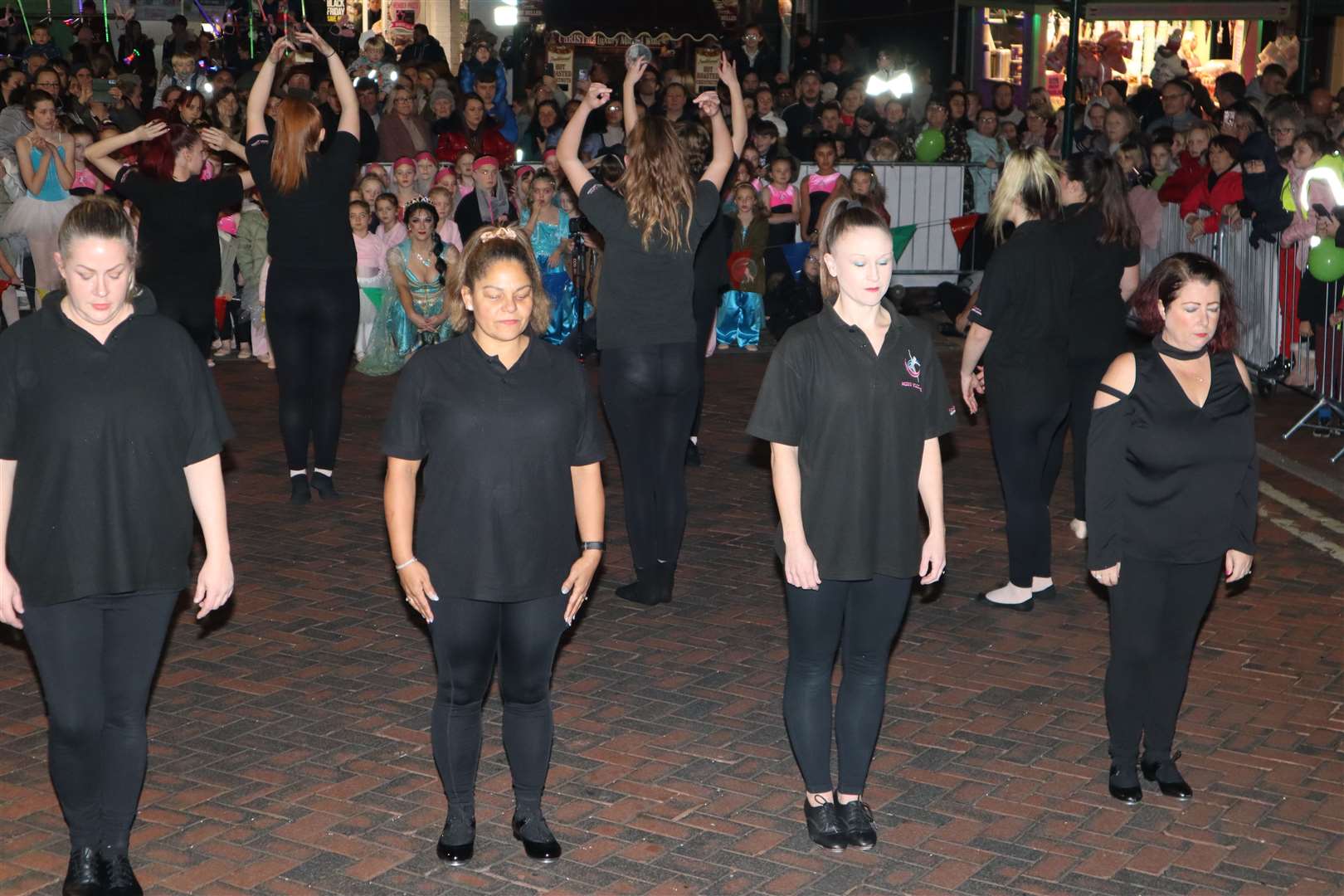 Irish dancers from Kayleigh Carena Performing Arts at the Sittingbourne Christmas lights switch-on