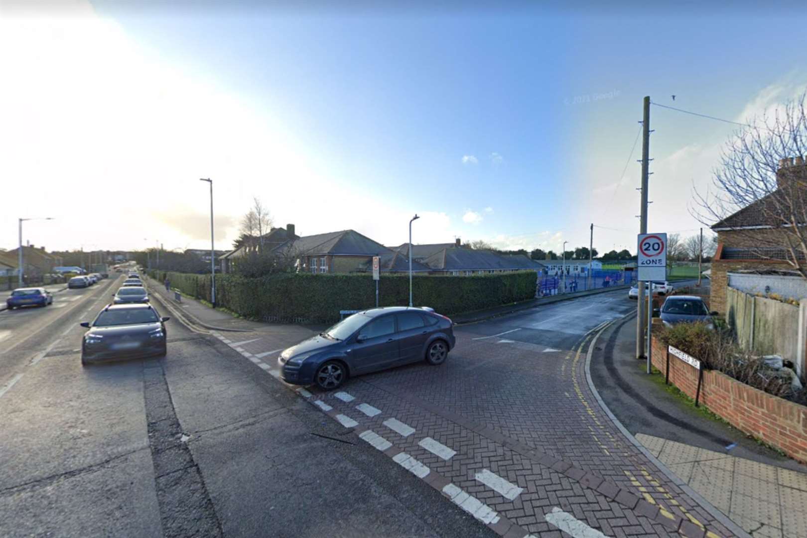 The crash happened in Highfield Road near the junction with Newington Road in Ramsgate. Picture: Google Maps