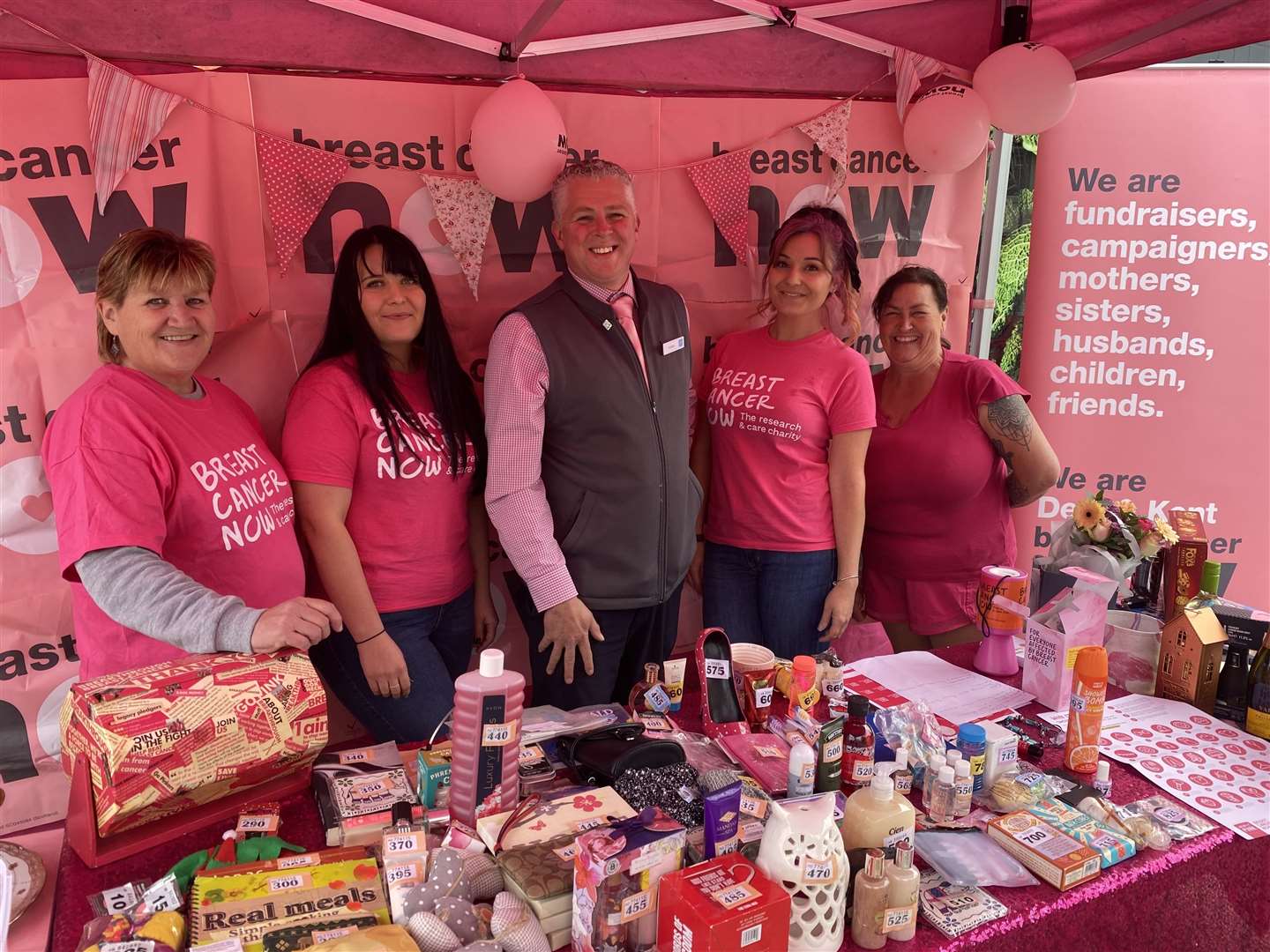 Kerry Banks supported Co-op manager James Bridger and his team to Wear It Pink raising £500