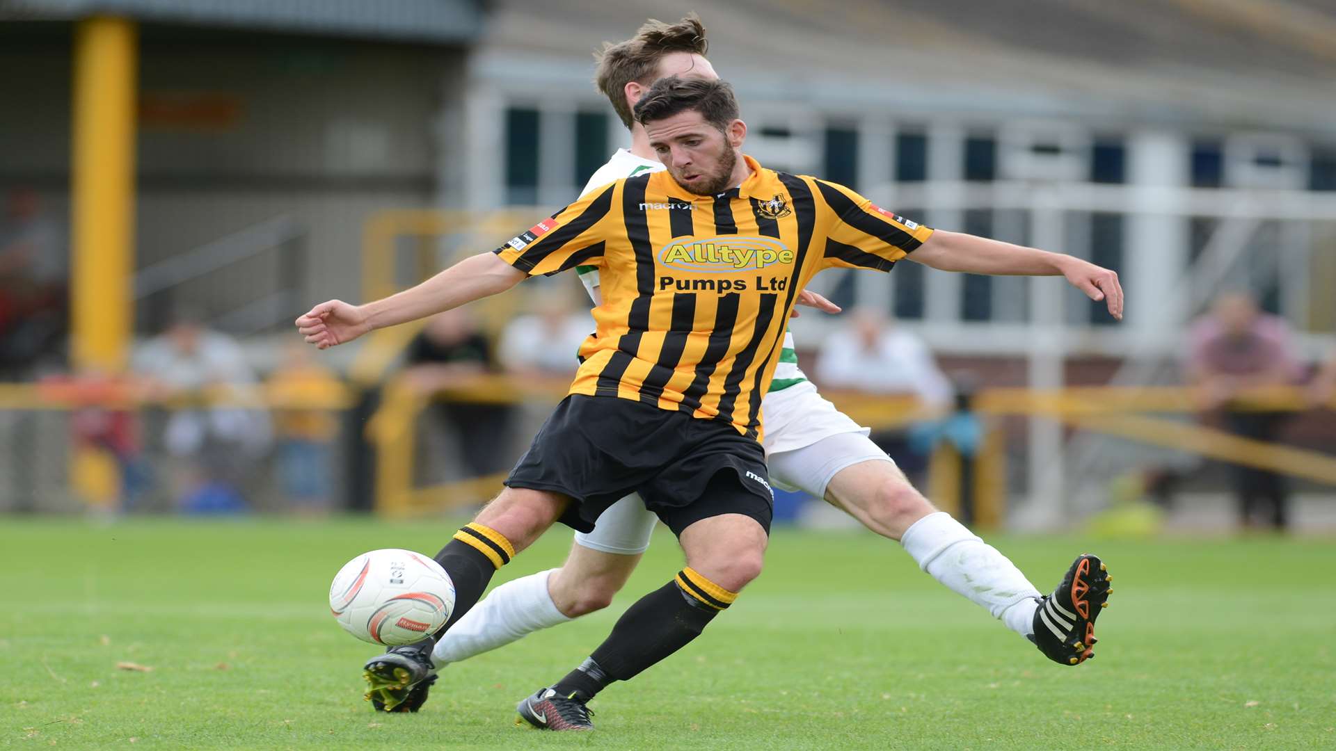 Ian Draycott gets a shot away for Folkestone Invicta Picture: Gary Browne