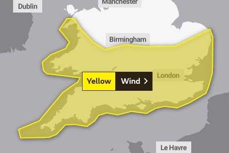 Storms are set to lash Kent from tomorrow