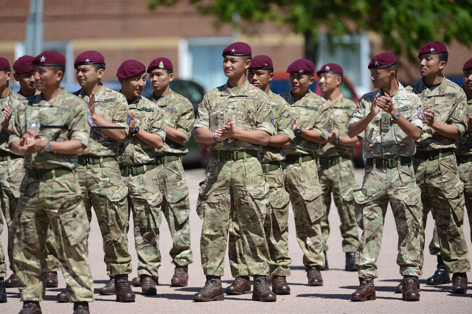 2nd Battalion Royal Gurkha Rifles parade as part of becoming part of 16 Air Assault Brigade