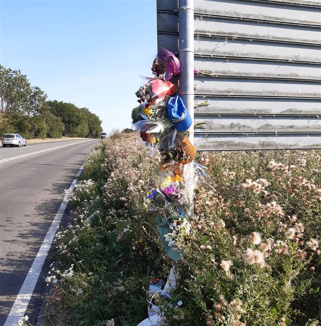 Floral tributes were left at the scene of the incident near Scratchers Lane