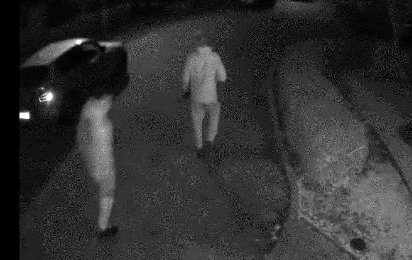 Two men were spotted on CCTV fleeing the scene in Singleton, near Ashford. Picture: John Lewis